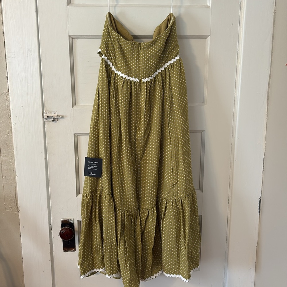 💙Lulu's Green Polka Dot Midi - Picture 8 of 10